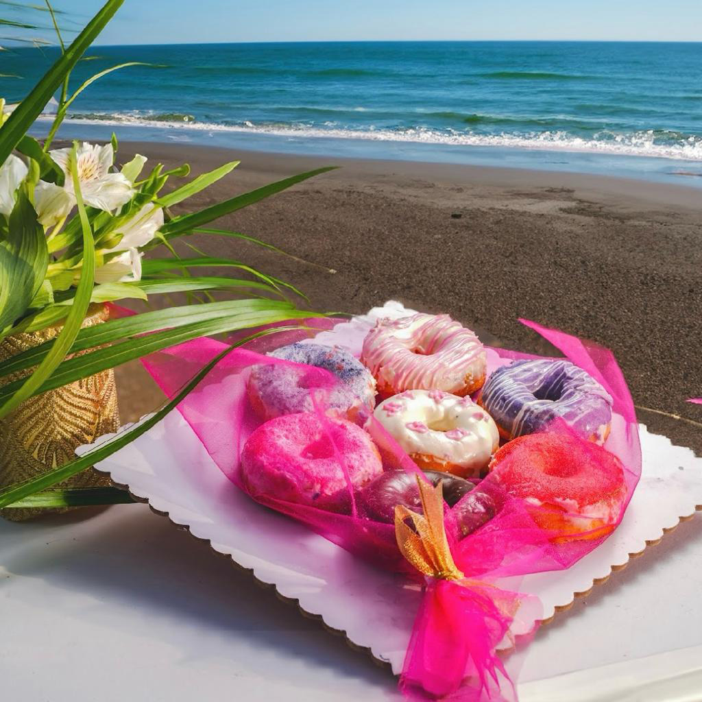 Elegantly wrapped Valentine's themed keto white chocolate covered Douquet HOLA Dubai Abu Dhabi Sharjah Ajman Al Ain Fujairah Ras Al Khaimah UAE