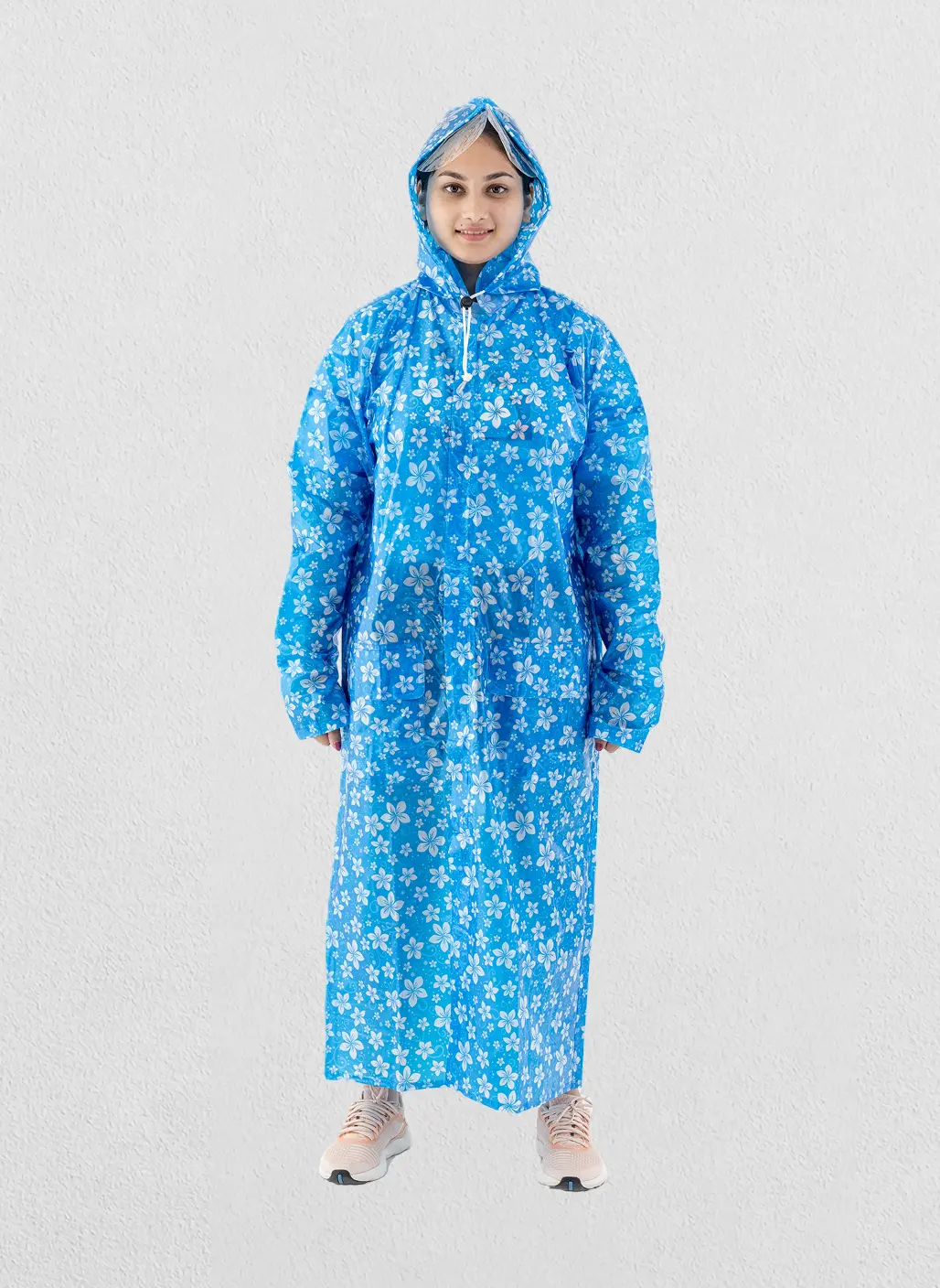 Aashi Mohini Women's Knee-Length PVC Raincoat - Stylish Waterproof Rainwear