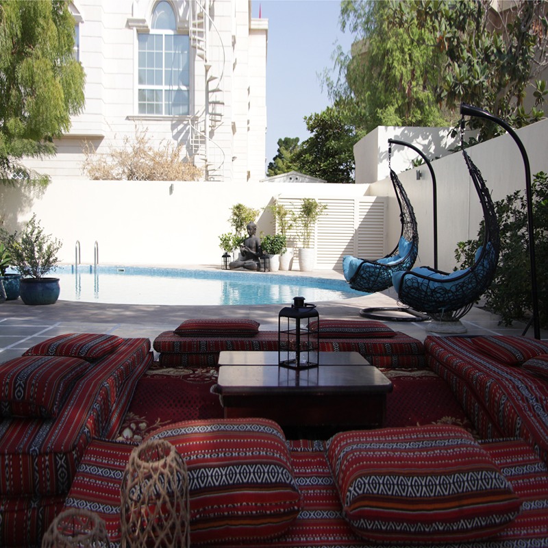 Beautiful Lawn with Swimming Pool