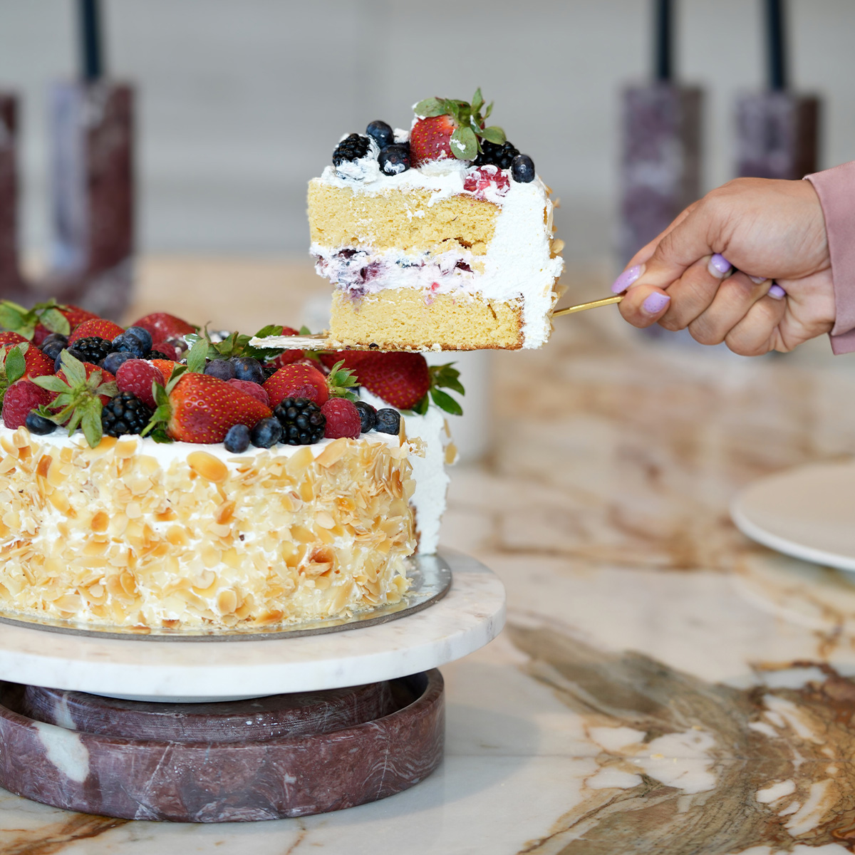 Healthy No Sugar Keto Fruit Fantasy Cake hOLa Keto UAE Delivery in Dubai, Abu Dhabi, Sharjah, Al Ain, Fujairah, Ajman & Ras Al Khaimah