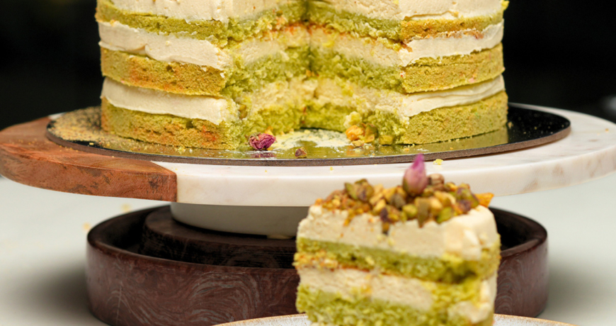 Healthy Keto Empress Pistachio Cake for Ramadan hOLa Keto UAE Delivery in Dubai, Abu Dhabi, Sharjah, Al Ain, Fujairah, Ajman & Ras Al Khaimah